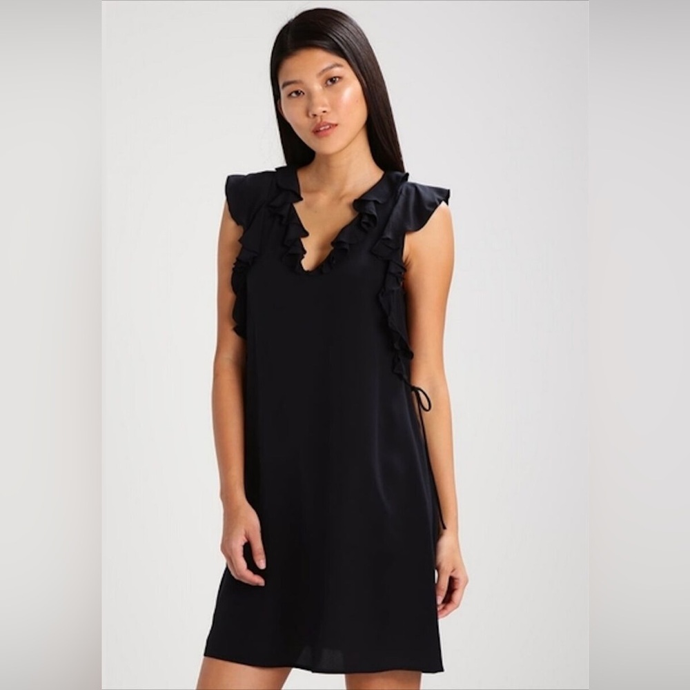 $198 NWT Club Monaco Black Kiefira Mini Dress 100% Silk